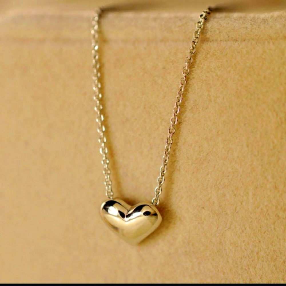 New 14K Gold plated necklace  with a heart 😍